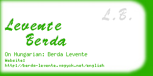 levente berda business card